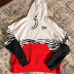 Nike Women’s Sportswear Zebra Print Colorblock Pullover Hoodie